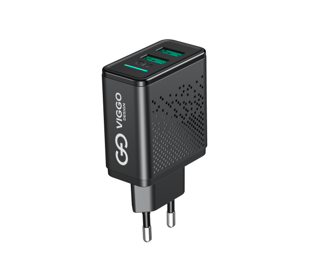 VIGGO DESIGN 2xUSB 3.4A Czarna - 1458562 - zdjęcie 5